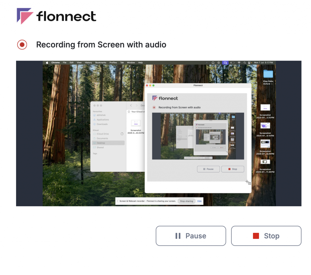 Easy to use screen recorder - Flonnect